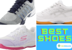 A collage of the top-rated pickleball shoes for optimal performance and comfort on the court.